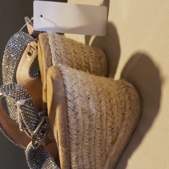 Lanesboro Glitter Espadrille Comfort Wedge Sandals -Size 8.5 NWT - Picture 6 of 12